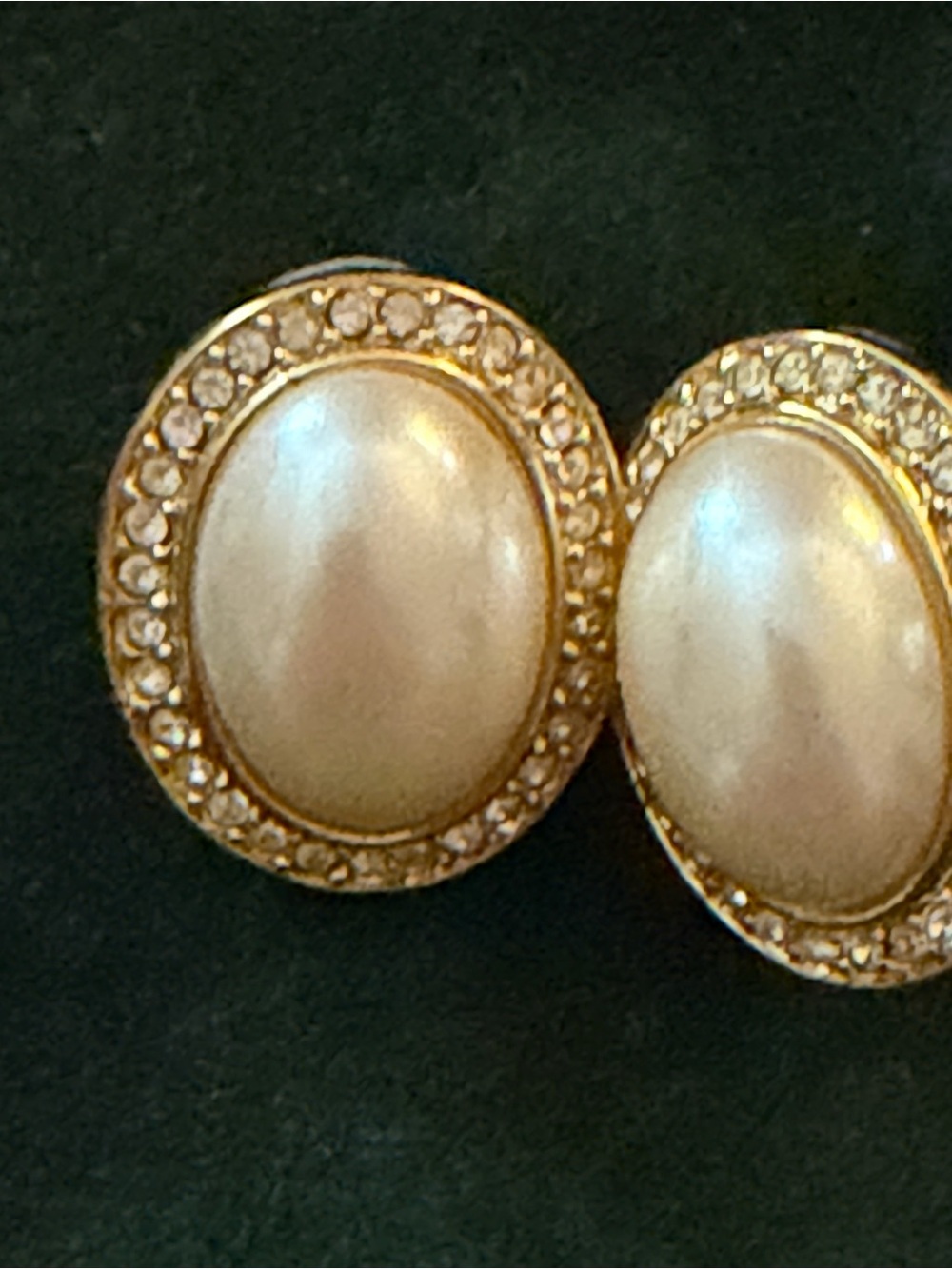 MARELLA Gold-Tone Pearl Effect Halo Stud Earrings - White